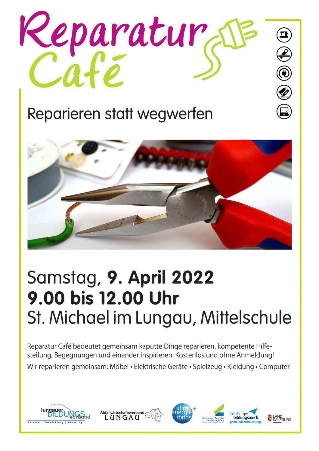 Reperatur Café - reparieren statt wegwerfen am 09. April 2022
